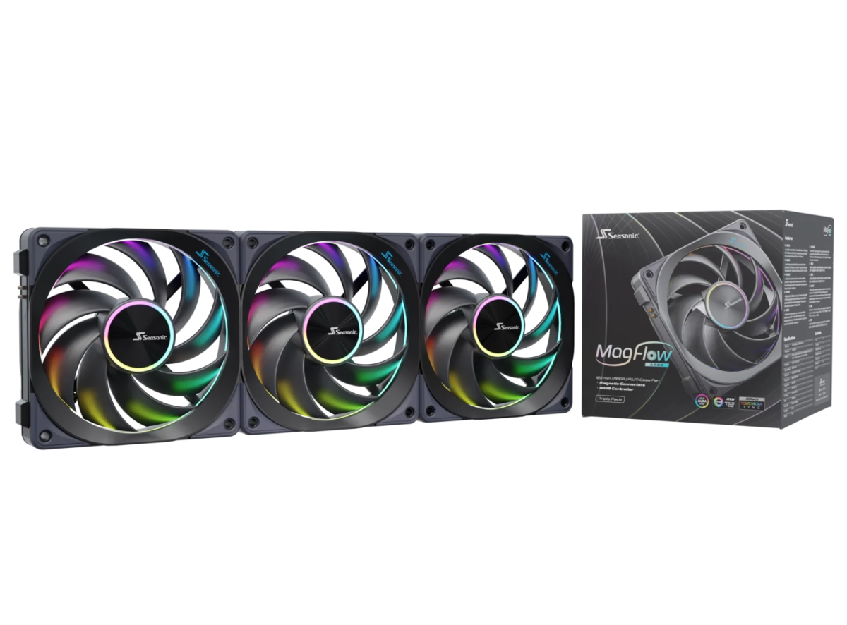 Seasonic MagFlow ARGB 120 mm PWM Case Fan | SS - MF12025L - Vektra Computers LLC Seasonic MagFlow ARGB 120 mm PWM Case Fan | SS - MF12025L - Vektra Computers LLC